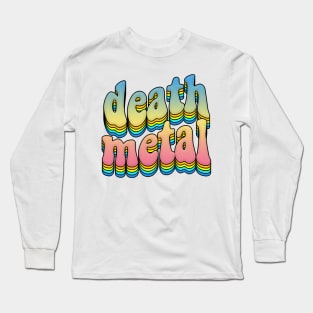 'death metal'  Rainbow Graphic Design Logo Long Sleeve T-Shirt